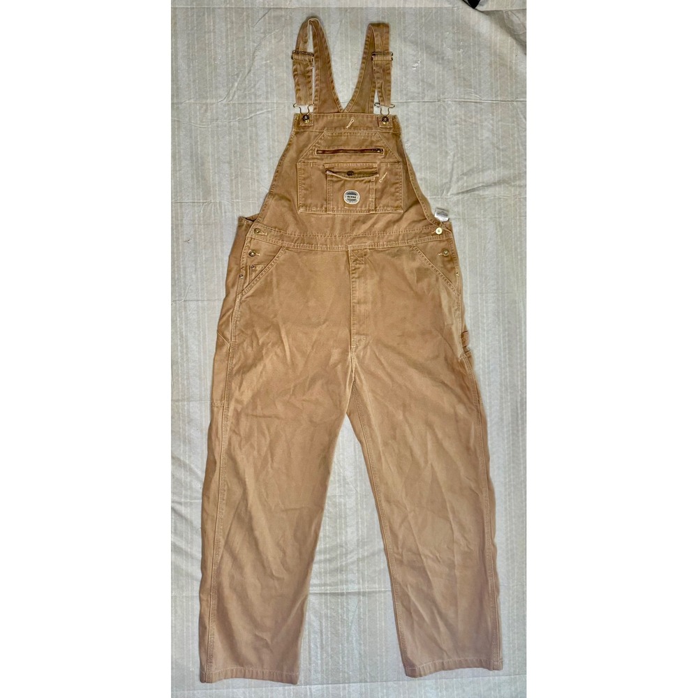 Berne Mens Brown Cotton Duck Bib Overalls Workwear B914BD 44x34
